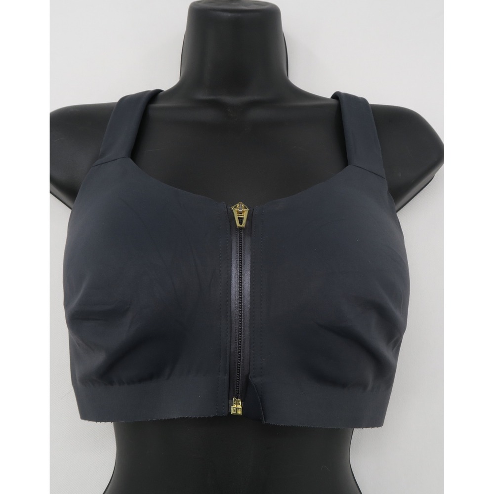 Victorias‎ Secret On Point Sweat Zip Front Sports Bra Black 34DD